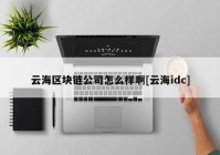 云海区块链公司怎么样啊[云海idc]